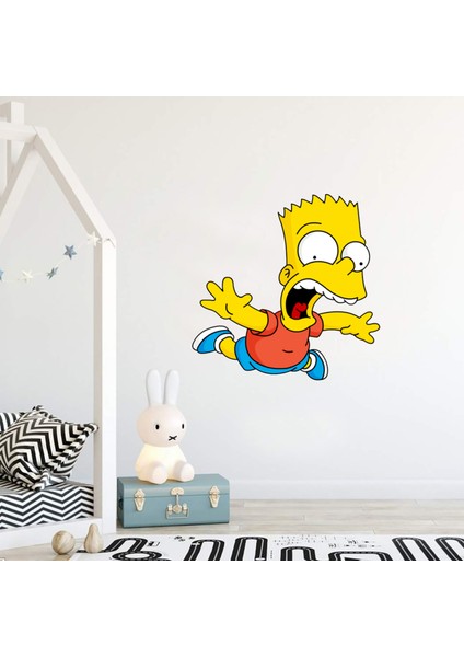 Düşen Bart Simpson Dekoratif Duvar Sticker