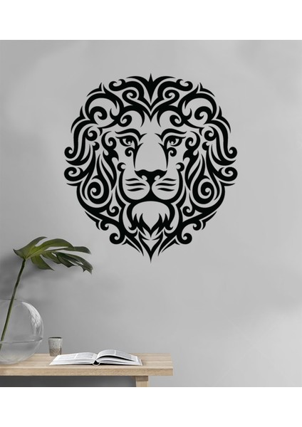 Aslan Kafası 2 Dekoratif Duvar Sticker