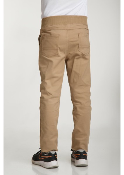 Çocuk Rıbana Bel Camel Canvas Okul Pantolonu