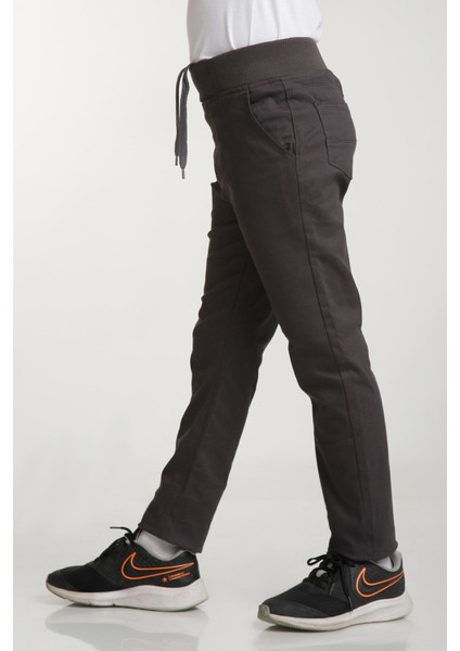 Çocuk Rıbana Bel Füme Canvas Okul Pantolonu fiyatları