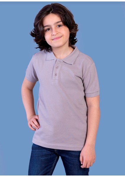 Düz Renk Polo Yaka Kısa Kol Okul