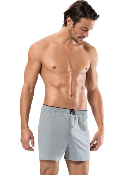 5 Adet 1400 Penye Boxer Külot Gri Abani Classic