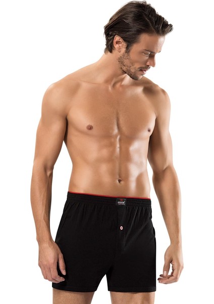 5 Adet 1400 Penye Boxer Külot Siyah Abani Classic