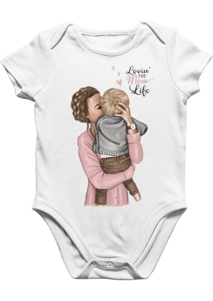 Mom Life Anneler Günü Beyaz Bebek Body