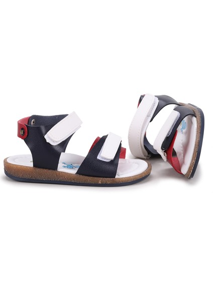 Kiko Şb 27432893-00 Orto Pedik Erkek Çocuk Sandalet Terlik Lacivert - Kırmızı