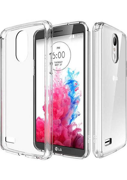 LG K9 Kılıf Şeffaf Silikon Hibrit Case