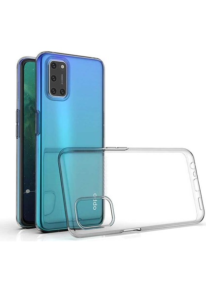 Oppo A92 Kılıf Şeffaf Silikon Hibrit Case