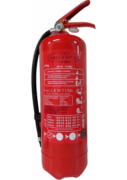 6kg Valentino Yangın Tüpü