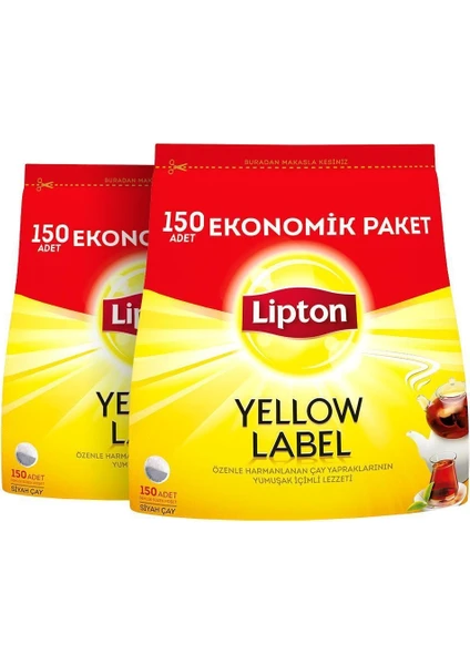 Yellow Label Demlik Poşet Çay 150’LI x 2'li