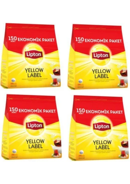 Yellow Label Demlik Poşet Çay 150’LI x 4'lü