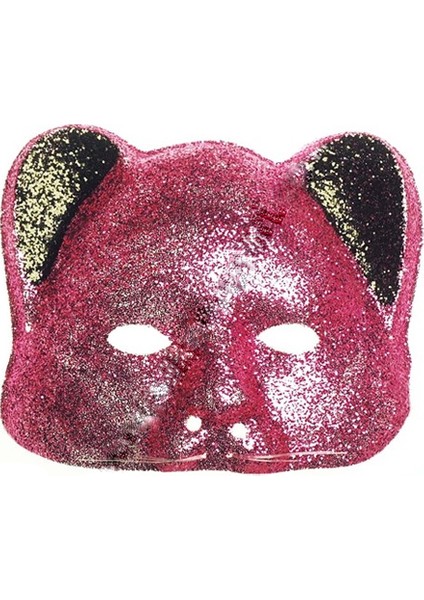 Kırmızı Simli Kedi Maskesi