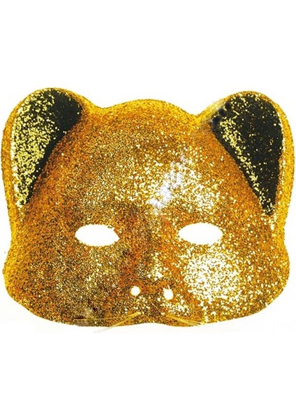 Sarı Simli Kedi Maskesi