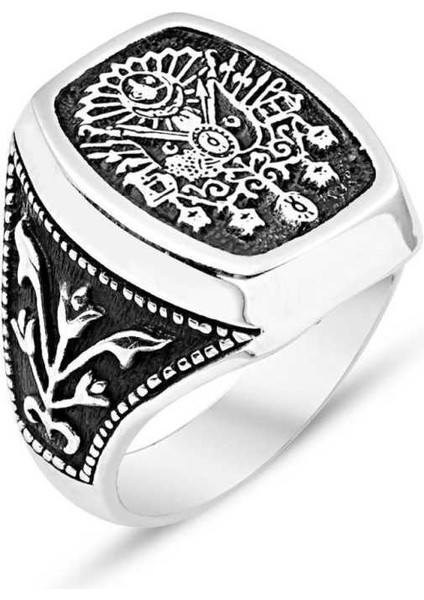 Gümüş Osmalı Armalı Erkek Yüzük