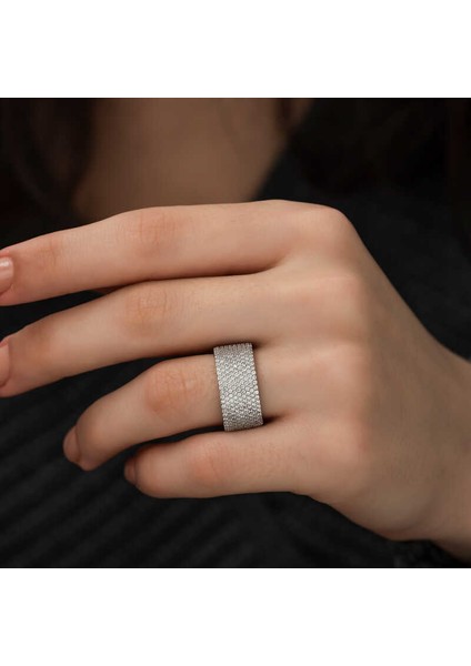 Gümüş Yarım Tamtur Bayan Yüzük fiyatları