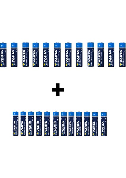 Longlife Power 24'lü Özel Pil Paketi 12 Aa 12 Aaa