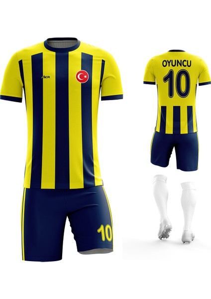 - Sarı Lacivert 2020 - Kişiye Özel Futbol Forması Takımı