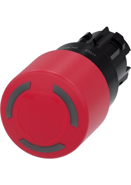 3SU1001-1GB20-0AA0, 30MM Işıklı Acil Stop Mantar Buton