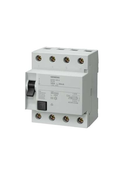 SIEMENS,5SV5342-6,A Tipi Kaçak Akım Koruma Rölesi 25A; 400V; 30MA