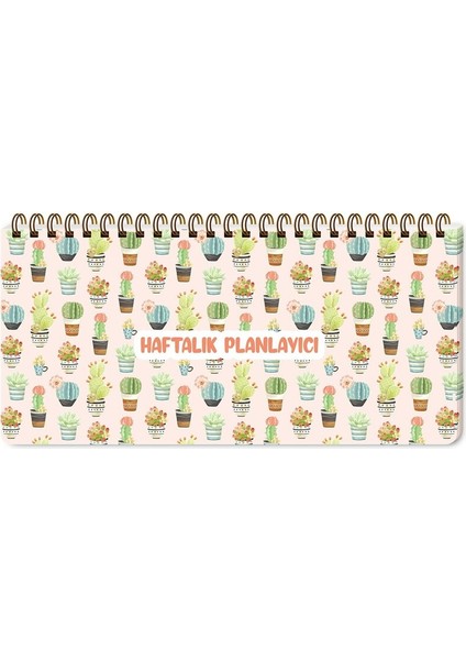 Cactus 13X27 Spiralli Haftalık Planlayıcı