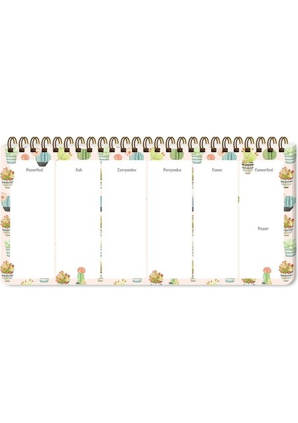Cactus 13X27 Spiralli Haftalık Planlayıcı fiyatları