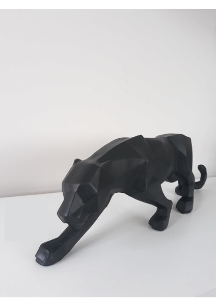 BD1901 Polyester Mat Siyah Panter Heykel Biblo Obje