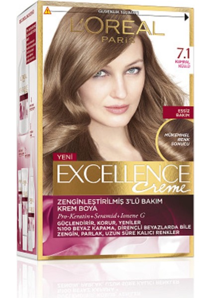 Excellence Creme Küllü Kumral (7.1) Saç Boyası