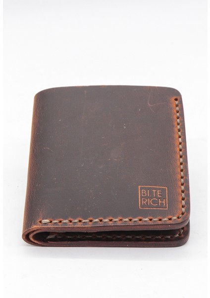 Bi.te Rich Erkek Deri Cüzdan Kahverengi C101 - El Yapımı (Handmade)