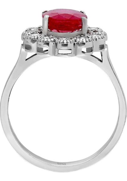 Pırlanta ve Oval Yakut Taşlı Umay Yüzük modelleri