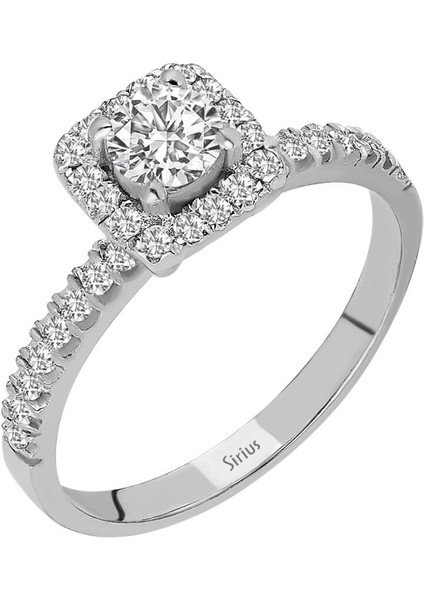 E Renk 3 Karat Prenses Kesim Pırlanta Görünümlü Tektaş Yüzük 0442R0002 fiyatları