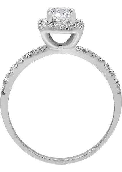 E Renk 3 Karat Prenses Kesim Pırlanta Görünümlü Tektaş Yüzük 0442R0002 modelleri