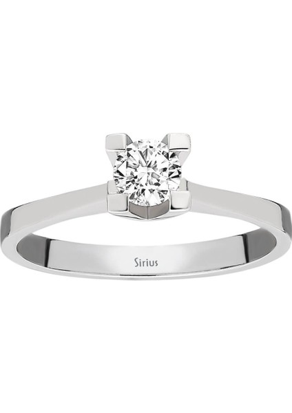 F Renk 0,35 Karat Pırlanta Tektaş Yüzük 0442R0003