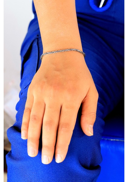 Kral Zincir Kadın Erkek Gümüş Bileklik