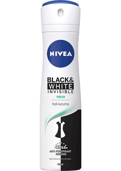 Deo Sprey 150 ml Invisible Fresh Kadın