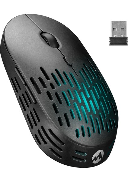 SM-W73 Rainbow Aydınlatmalı Kablosuz 1600 Dpı Sessiz Mouse