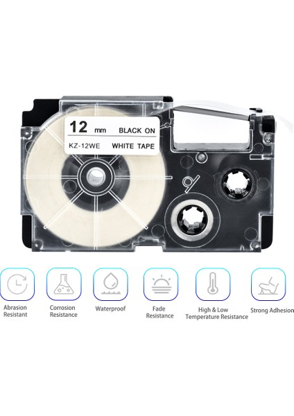 12 mm Etiket Bant Uyumlu Bant Kartuş Şerit Değiştirme (Yurt Dışından)