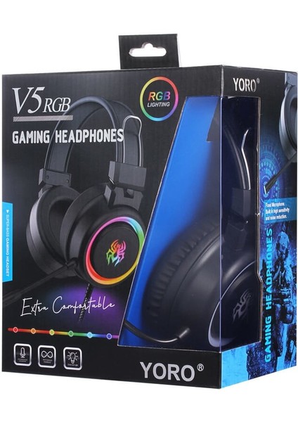 V5 Rgb Işıklı Gamer Kulaklığı (Yurt Dışından) indirimleri
