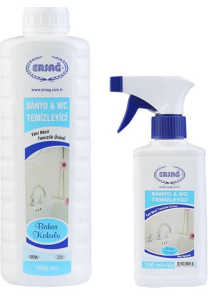 Bahar Kokulu Banyo Wc Temizleyici 1000 ml + Boş Aparat