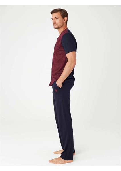 U.s. Polo Assn. Erkek Bordo Boydan Patlı Pijama Takım