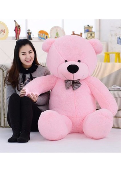 160 cm Dev Papyonlu Peluş Ayıcık Pembe
