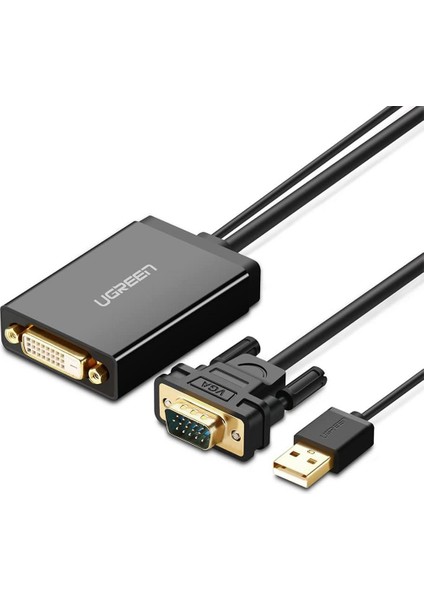 VGA USB To Dvı-D 24+1 Dişi Görüntü Aktarma Kablosu