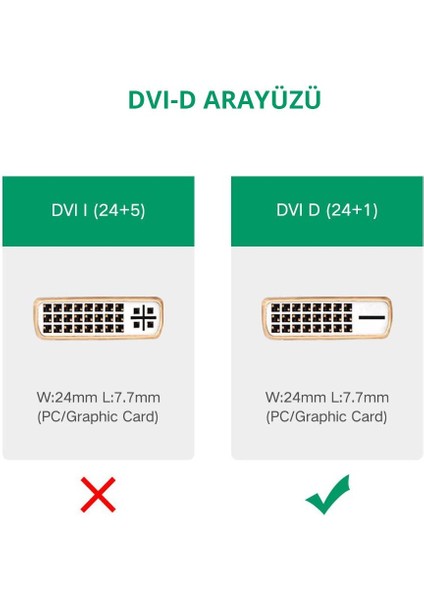 VGA USB To Dvı-D 24+1 Dişi Görüntü Aktarma Kablosu