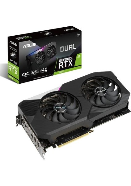 GEFORCE DUAL RTX 3070 8GB 256bit GDDR6 1800MHz OC 2xHDMI 3xDP (DUAL-RTX3070-O8G-V2) EKRAN KARTI