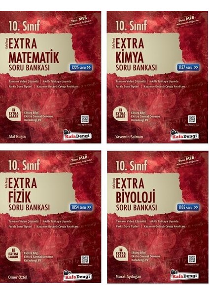 10.Sınıf Fizik Kimya Biyoloji Matematik Extra Soru Seti Yeni 2022