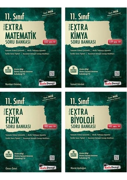 11.Sınıf Fizik Kimya Biyoloji Matematik Extra Soru Seti Yeni 2022