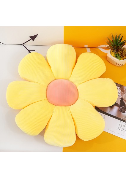 Çiçek Yuvarlak Peluş Yastık 60 cm (Yurt Dışından)