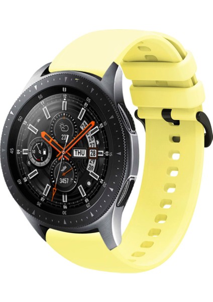 Samsung Galaxy Watch 3 45MM Kayış Termoplastik Perforated Kordon Sarı