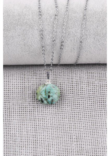 Afrika Turkuazı Doğal Taş Kolye