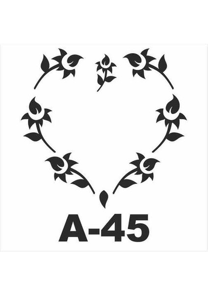 Stencil Şablon 20X20 cm Model No: A-45 fiyatları