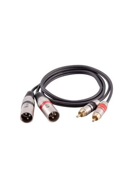 2 Rca Erkek-2 Xlr Erkek Kablo 2 Metre
