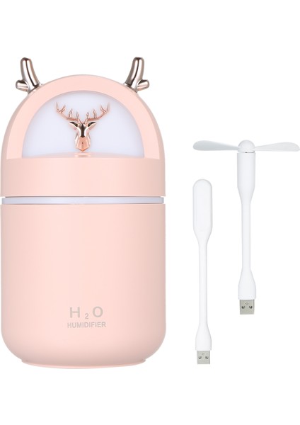 D C5V 2W 280ML Geyik Desenli Hava Nemlendirme Cihazı - Pembe (Yurt Dışından)